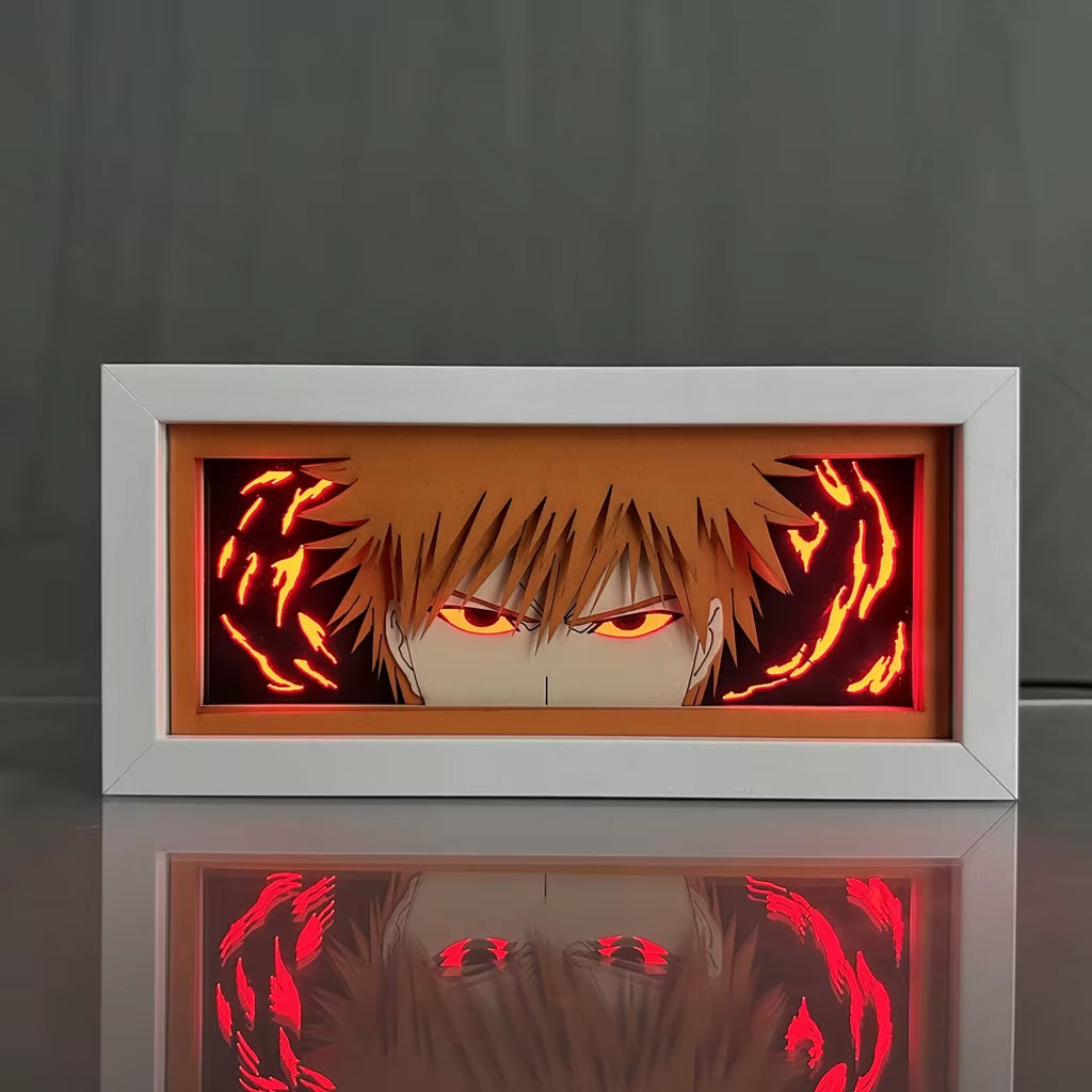 Paper Cut Anime Light Box Bleach Ulquiorra Cifer for Bedroom Decor Kids Birthday Gift Manga Table Lamps Ichigo Kurosaki Lightbox