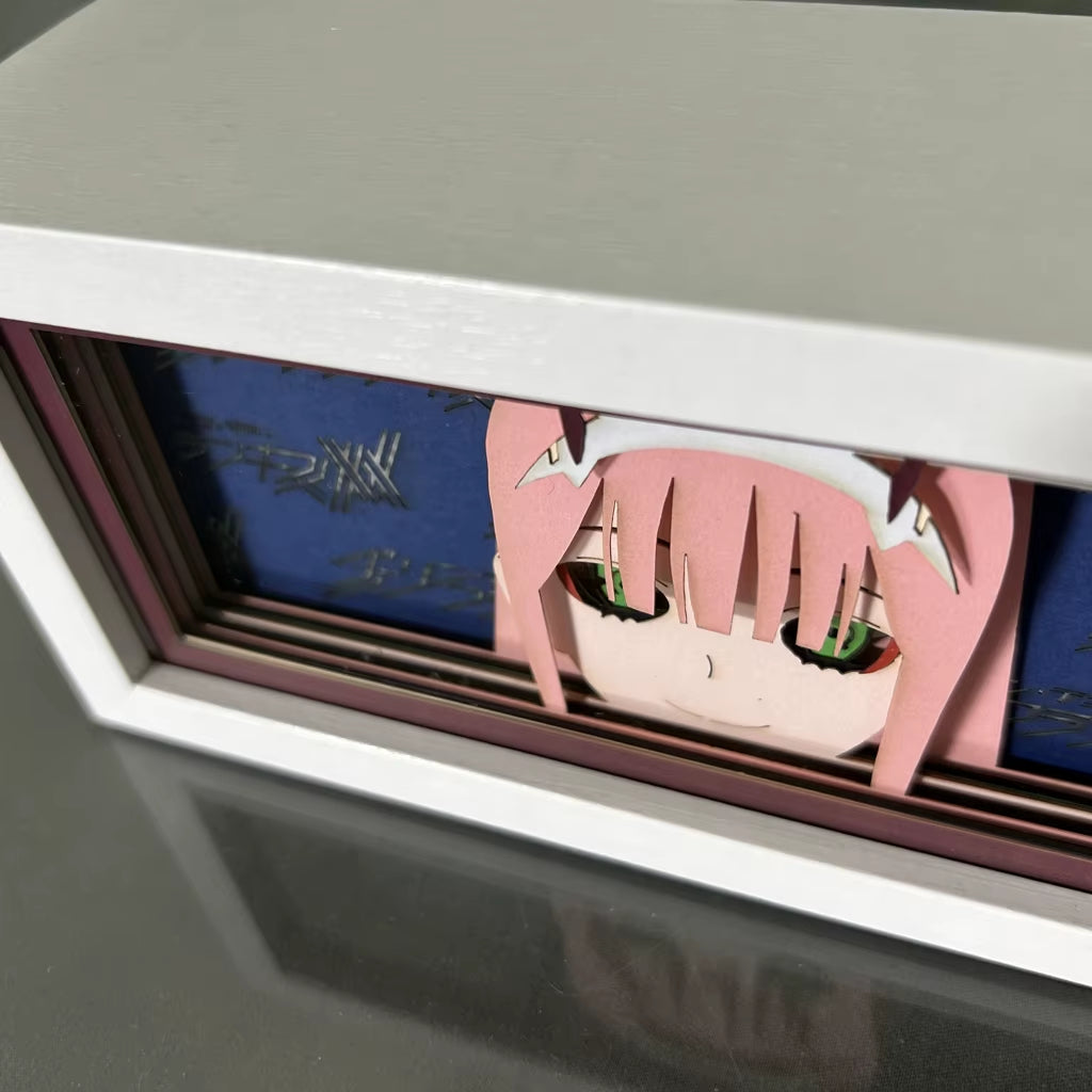 Anime Led Light Box DARLING in the FRANXX Zero Two Desk Lamp for Study Room Decor Lightbox Manga Birthday Gift Table Lamps 02